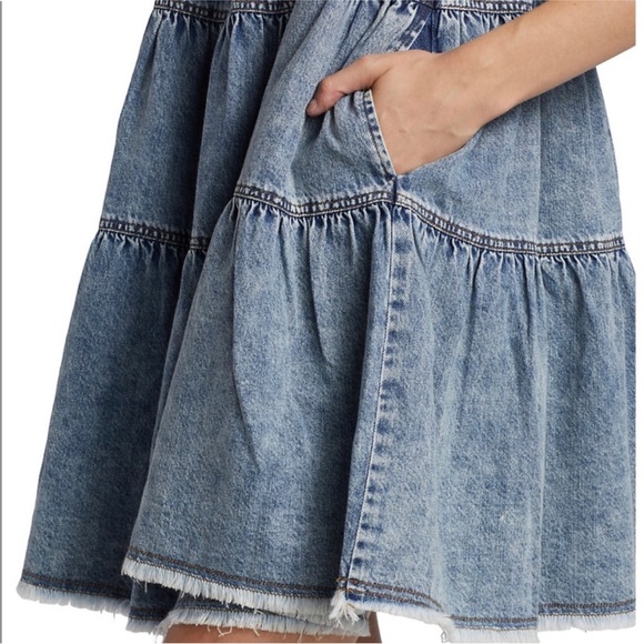 NWOT En Saison Denim Mini Dress - Picture 3 of 7